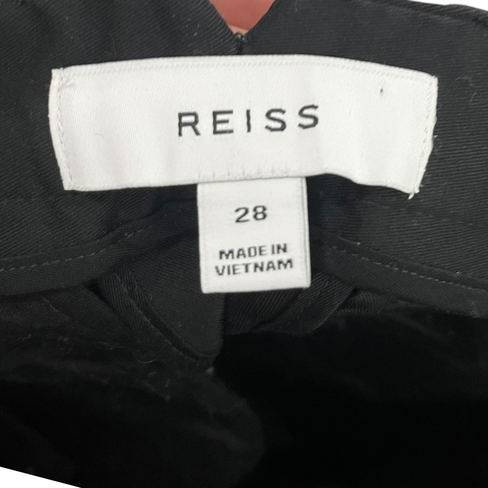 Reiss OE Hampton Chino Shorts Mens 28 Black Cotton Stretch Travel Shorts - Picture 7 of 10
